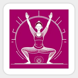 yoga health fitness and motivation Sticker